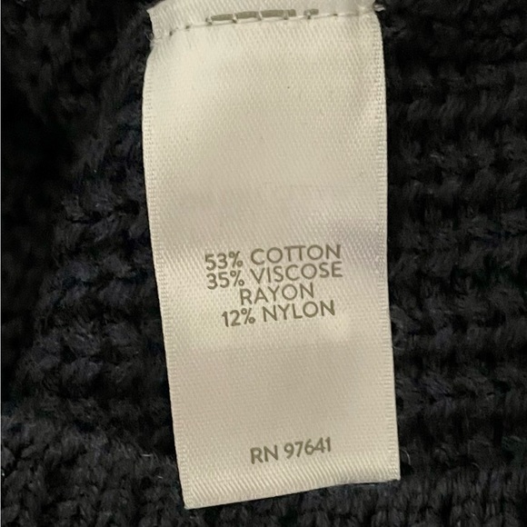 J.Jill XS Navy Blue Cardigan Sweater with White Buttons - Picture 7 of 8